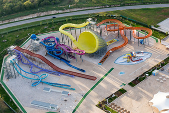 Drone image of Poreč in the state Gespanschaft Istrien, Croatia