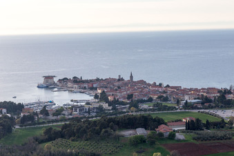 Sveti Duh in the state Gespanschaft Istrien, Croatia from the plane