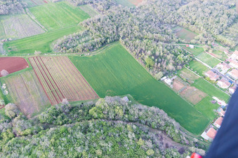 Aerial view of Vrvari in the state Gespanschaft Istrien, Croatia