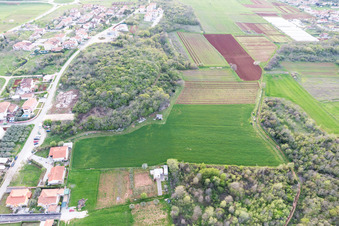 Aerial photograpy of Vrvari in the state Gespanschaft Istrien, Croatia