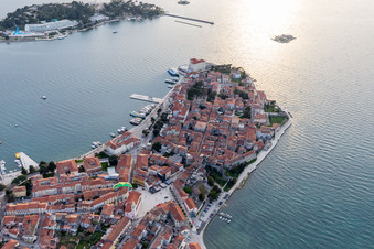 Drone image of Poreč in the state Gespanschaft Istrien, Croatia