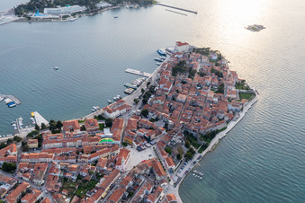 Poreč in the state Gespanschaft Istrien, Croatia from the drone perspective