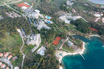Sveti Duh in the state Gespanschaft Istrien, Croatia viewn from the air