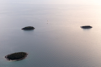Bird's eye view of Funtana in the state Gespanschaft Istrien, Croatia