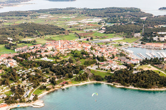 Aerial view of Stancija Valkanela in the state Gespanschaft Istrien, Croatia