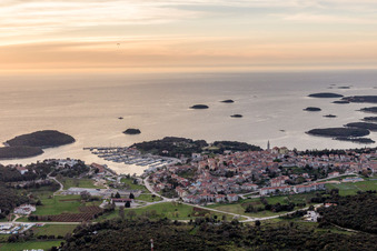 Aerial photograpy of Vrsar in the state Gespanschaft Istrien, Croatia