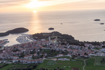 Vrsar in the state Gespanschaft Istrien, Croatia from above
