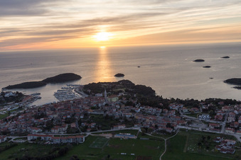 Bird's eye view of Vrsar in the state Gespanschaft Istrien, Croatia