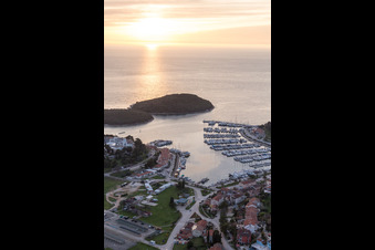 Drone image of Vrsar in the state Gespanschaft Istrien, Croatia