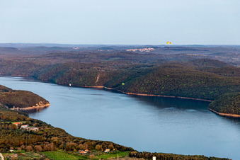 Vrsar in the state Gespanschaft Istrien, Croatia from a drone