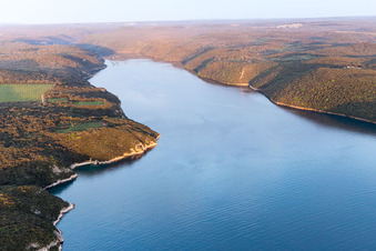 Oblique view of Vrsar in the state Gespanschaft Istrien, Croatia