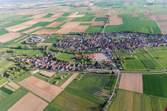 Bird's eye view of District Kapellen in Kapellen-Drusweiler in the state Rhineland-Palatinate, Germany