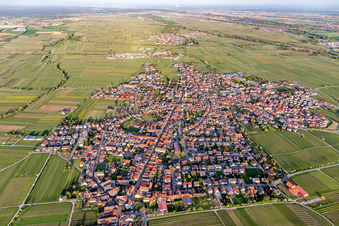 Maikammer in the state Rhineland-Palatinate, Germany seen from above