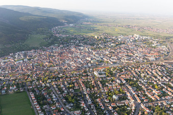 Aerial view of Neustadt an der Weinstraße in the state Rhineland-Palatinate, Germany