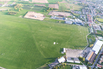 Aerial photograpy of District Speyerdorf in Neustadt an der Weinstraße in the state Rhineland-Palatinate, Germany