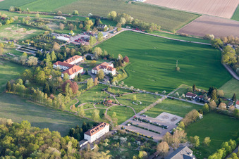Aerial photograpy of Campus Lachen Deaconesses in the district Speyerdorf in Neustadt an der Weinstraße in the state Rhineland-Palatinate, Germany
