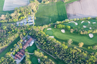 Aerial view of Pfalz Golf Club in the district Geinsheim in Neustadt an der Weinstraße in the state Rhineland-Palatinate, Germany