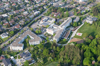 Aerial view of Landau in der Pfalz in the state Rhineland-Palatinate, Germany