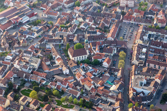 Burgstraße Town Square in Bad Dürkheim in the state Rhineland-Palatinate, Germany