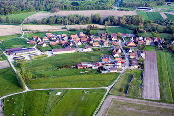 Aerial photograpy of Hegeney in the state Bas-Rhin, France