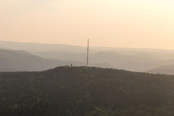 Aerial view of Weinbiet in the district Haardt in Neustadt an der Weinstraße in the state Rhineland-Palatinate, Germany