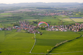 Aerial photograpy of Eschbach in the state Bas-Rhin, France