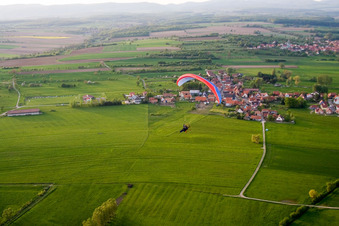 Oblique view of Eschbach in the state Bas-Rhin, France