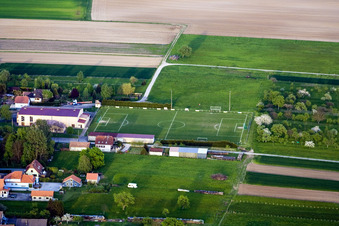 Eschbach in the state Bas-Rhin, France from the plane