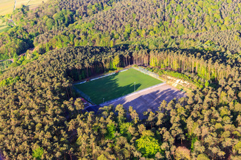 Sports field in the forest of SV Schweigen-Rechtenbach 1929 eV in the district Rechtenbach in Schweigen-Rechtenbach in the state Rhineland-Palatinate, Germany