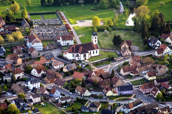 Mertzwiller in the state Bas-Rhin, France from the plane