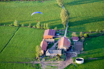 Mertzwiller in the state Bas-Rhin, France from a drone