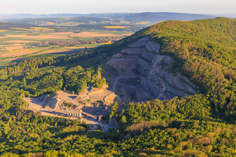 Quarry in front of the Levendagser Cliffs in Salzhemmendorf in the state Lower Saxony, Germany