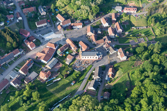 Aerial photograpy of Hottviller in the state Moselle, France