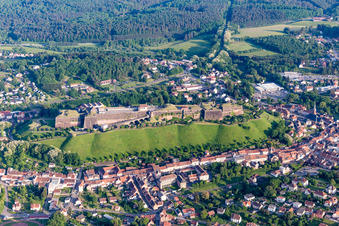Fragments of the fortress citadelle of Bitsch in Bitche in Grand Est, France