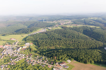 Lemberg in the state Moselle, France from above
