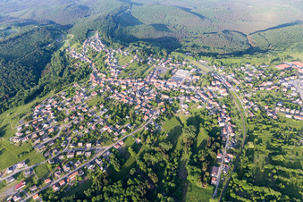 Lemberg in the state Moselle, France seen from above