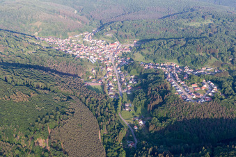 Aerial view of Seeks in Soucht in the state Moselle, France
