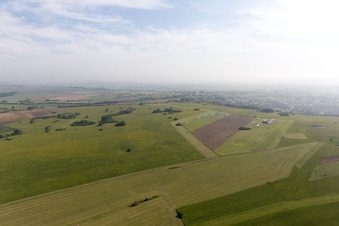 Aerial view of Rohrbach-les-Bitche, airfield in Rohrbach-lès-Bitche in the state Moselle, France