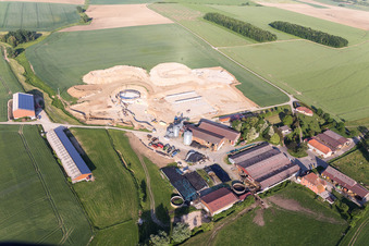 Aerial view of Gros-Réderching in the state Moselle, France