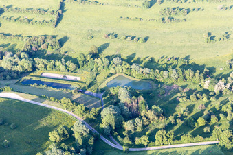 Pond in Obergailbach in the state Moselle, France