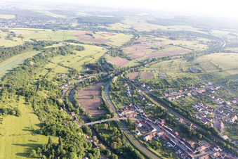 Saar Bridges in Zetting in the state Moselle, France