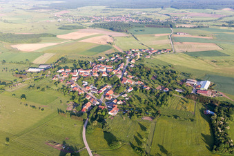 Aerial view of Honskirch in the state Moselle, France