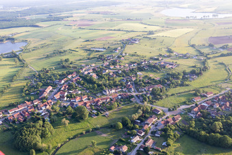Aerial view of Vibersviller in the state Moselle, France