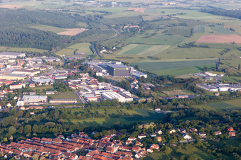Aerial view of Sarre-Union in the state Bas-Rhin, France
