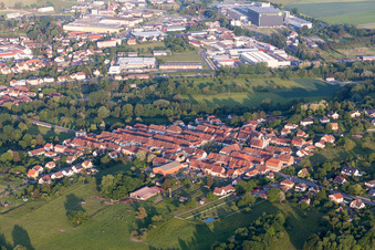 Aerial photograpy of Sarre-Union in the state Bas-Rhin, France