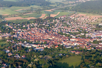 Oblique view of Sarre-Union in the state Bas-Rhin, France