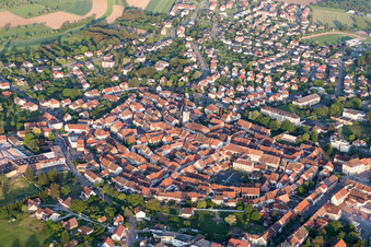 Town View of the streets and houses of the residential areas in Sarre-Union in Grand Est, France
