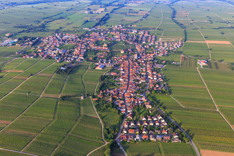 City view from the west in Edesheim in the state Rhineland-Palatinate, Germany