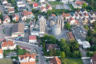 Silo for storage of grains from the mill Deller Muehle in Hochdorf-Assenheim in the state Rhineland-Palatinate, Germany