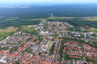 City view from the north in Kandel in the state Rhineland-Palatinate, Germany